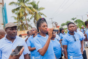 Veronica Ivoke calls on government leaders to reject water privatization and pursue public solutions that protect Lagosians’ human right to water. Credit: ERA