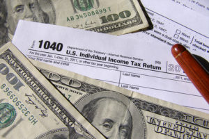 Tax forms and cash