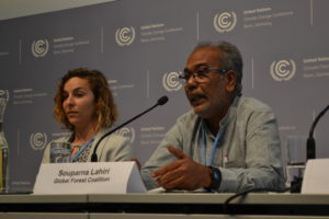 Souparna Lahiri of Global Forest Coalition at climate talks in Bonn, June 2019.