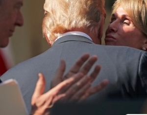 Kelly Knight Craft hugging Donald Trump.