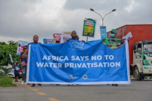 Protesters march during the Africa Week of Action Against Water Privatization. Credit. Corporate Accountability and Public Participation Africa.