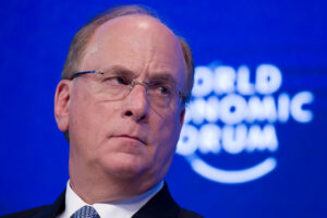 Laurence D. Fink, Chairman and CEO of BlackRock, USA speaking at the World Economic Forum.